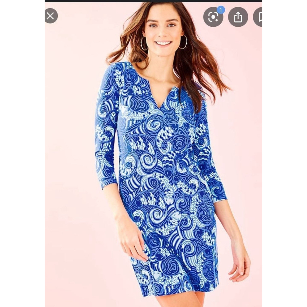 Lilly Pulitzer blue Grotto UPF 50+ 3/4 S